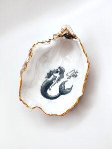 Huitre décorée Sirène